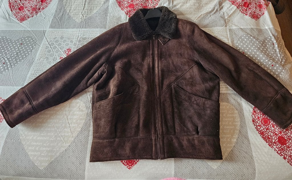 Veste en cuir marron chaud pour homme, Vêtements | Hommes, Envoi, Porté, Taille 52/54 (L), Brun