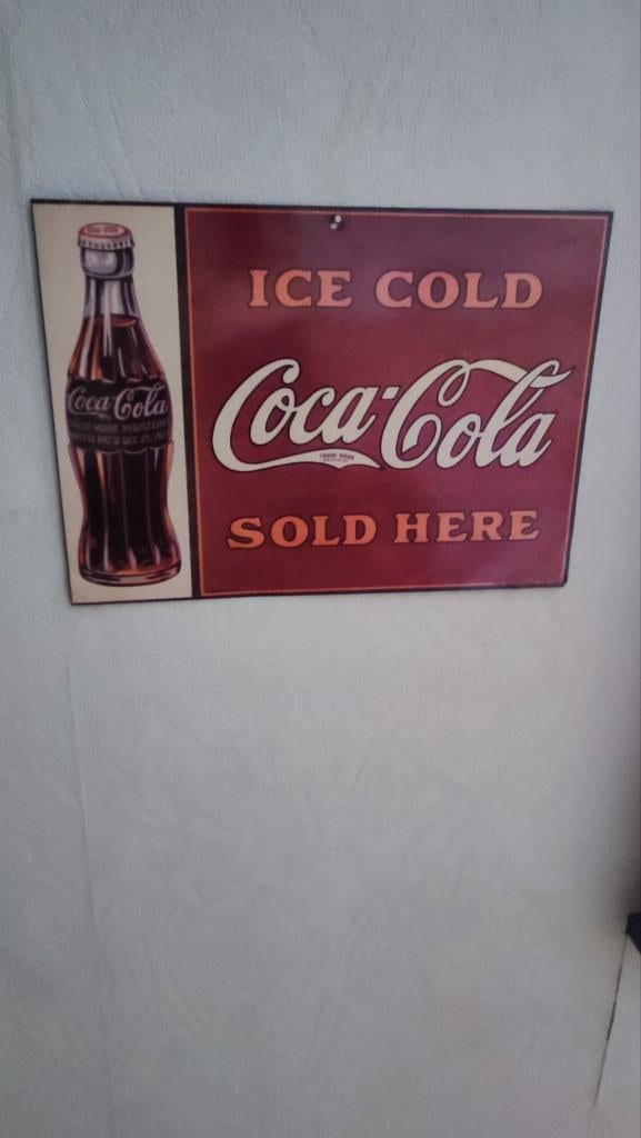 Metalen reclame paneel Coca Cola, Verzamelen, Ophalen