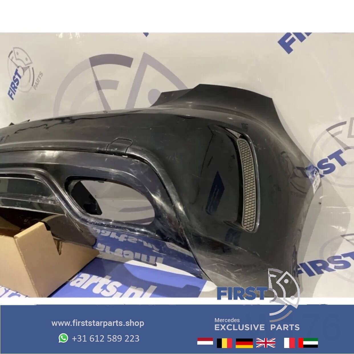 W176 A KLASSE AMG FACELIFT ACHTERBUMPER ZWART WIT GRIJS + DI, Arrière, Utilisé, -, -