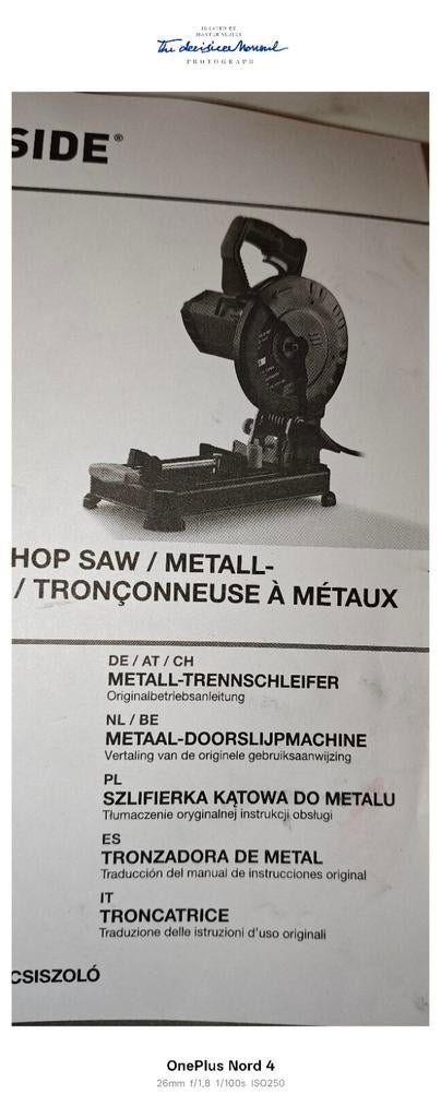 Tronçonneuse a métaux, Tronçonneuse