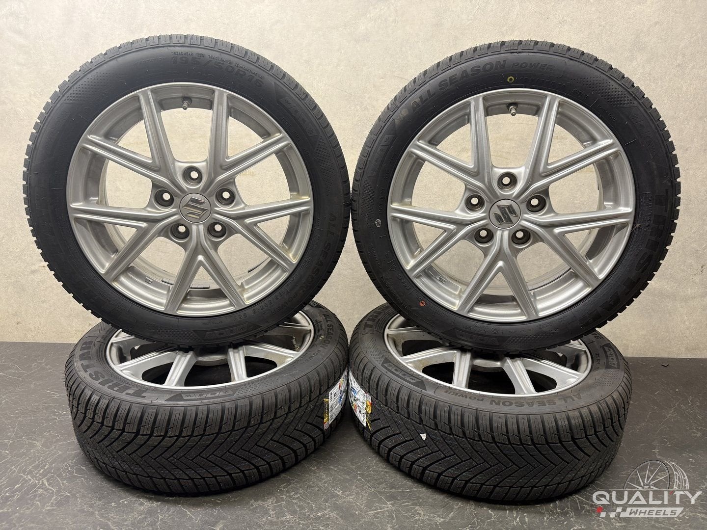 5x114,3 17” Suzuki Swift Sport Velgen + Banden 195/50/16 195, Auto-onderdelen, Banden en Velgen, Gebruikt, -, Banden en Velgen