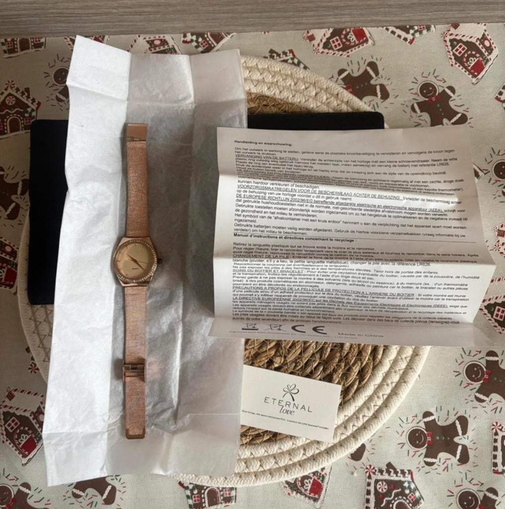 Rosé gold horloge met Swarovski kristallen, Ophalen, Nieuw, Overige typen, Overige merken