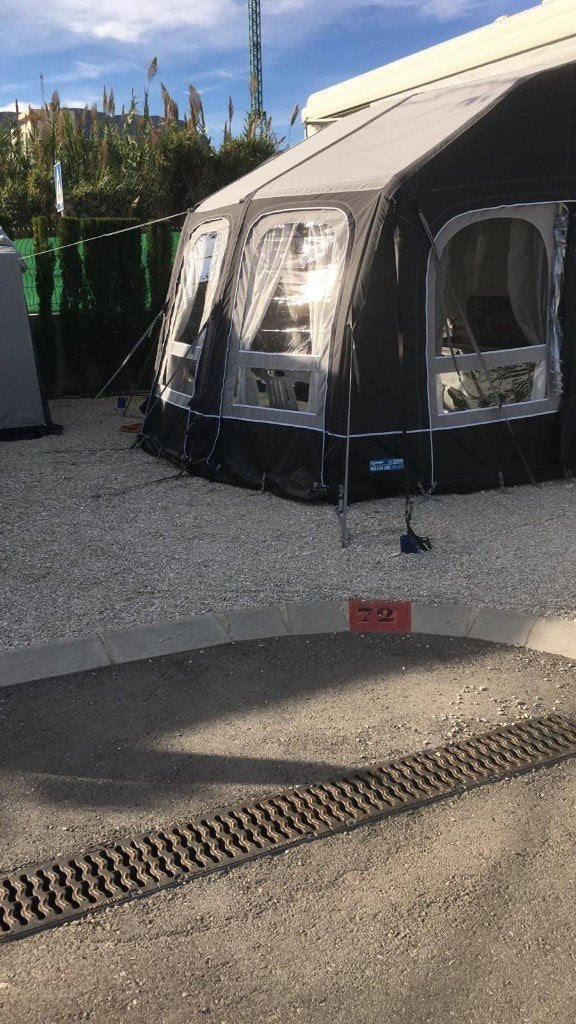 Voortent Kampa Motor Ace AIR All-Season 400 XXL, Caravanes & Camping, Enlèvement, Utilisé, Polyester, Kampa Dometic