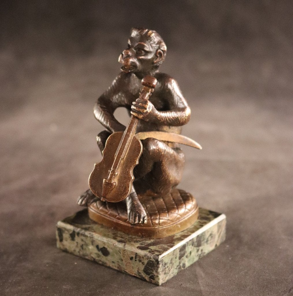Singe en bronze antique, Enlèvement ou Envoi