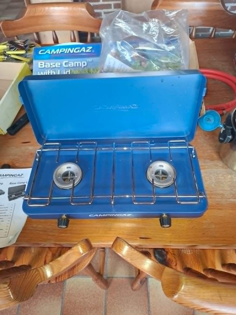 kampeer gasvuurtje met aansluitdarm, Caravanes & Camping, Accessoires de camping, Enlèvement, Comme neuf