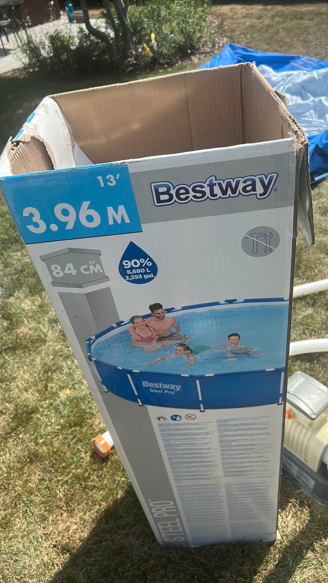 Zwembad 3,96m, Jardin & Terrasse, Piscines, 200 à 400 cm, 300 cm ou plus, Rond, Enlèvement