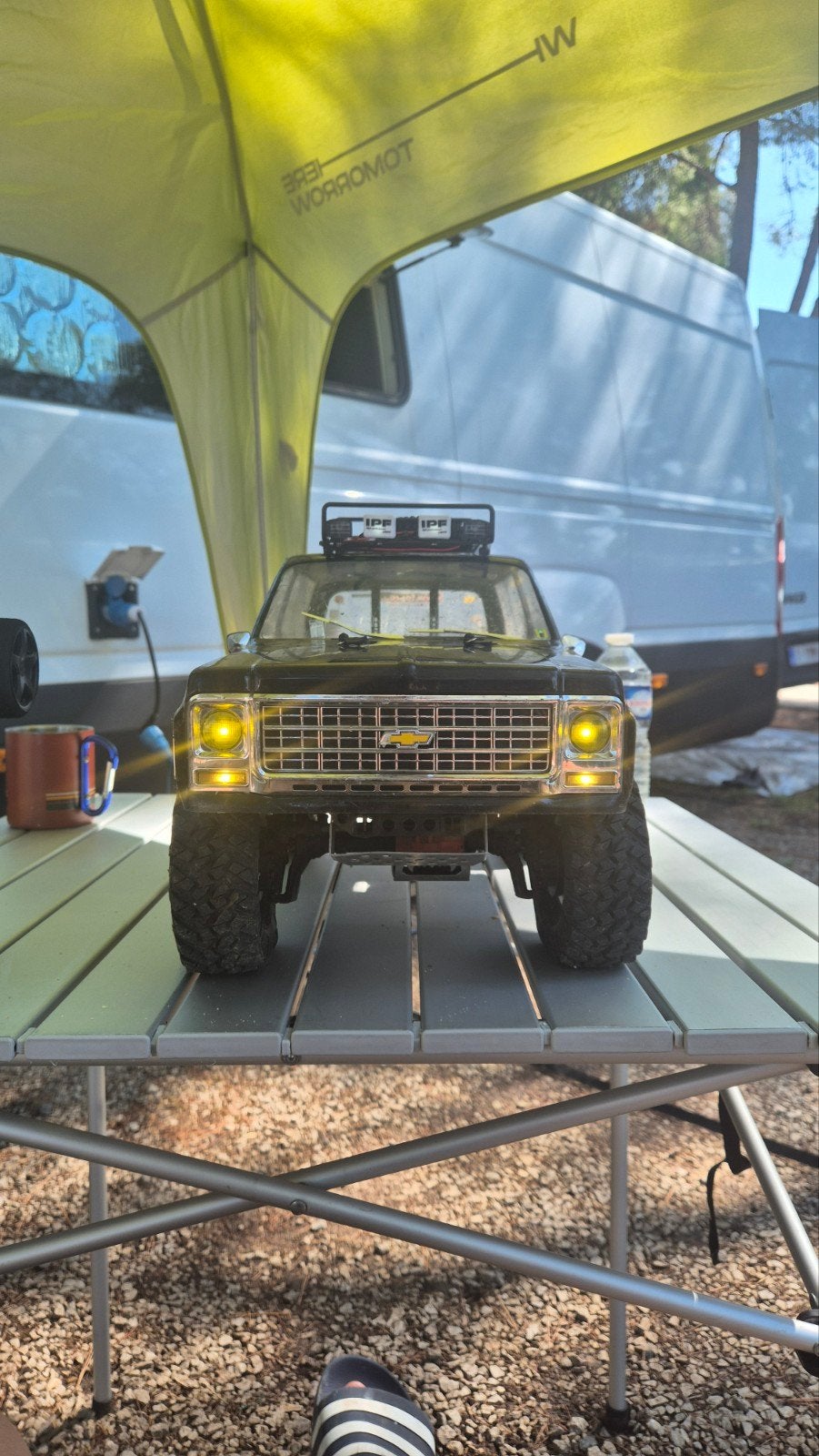 Traxxas Trx4 chevvy k5 met upgrades en baterij, Échelle 1:10, Voiture off road, Enlèvement, Utilisé