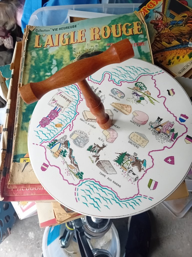 Assiette  à  fromage  en porcelaine  avec carte de France, Antiquités & Art, Enlèvement ou Envoi