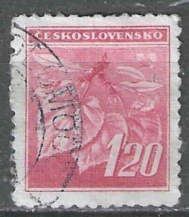 Tsjechoslowakije 1945 - Yvert 378 - Lindeblad 120 h. (ST), Verzenden, Gestempeld