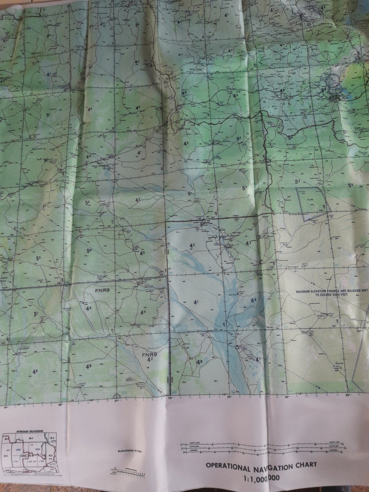 Operationele navigation chart (textile) Evasion chart, Ophalen of Verzenden, Zo goed als nieuw, Kaart, Foto of Prent