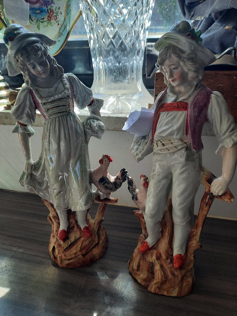 Ensemble de figurines vintage en biscuit allemand, Enlèvement