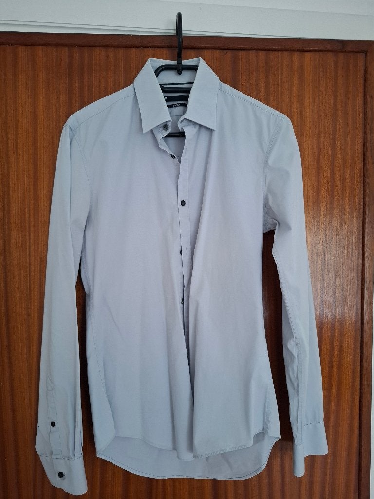 Mannenhemd WE small lichtgrijs, Kleding | Heren, Ophalen, WE, Halswijdte 38 (S) of kleiner, Zo goed als nieuw