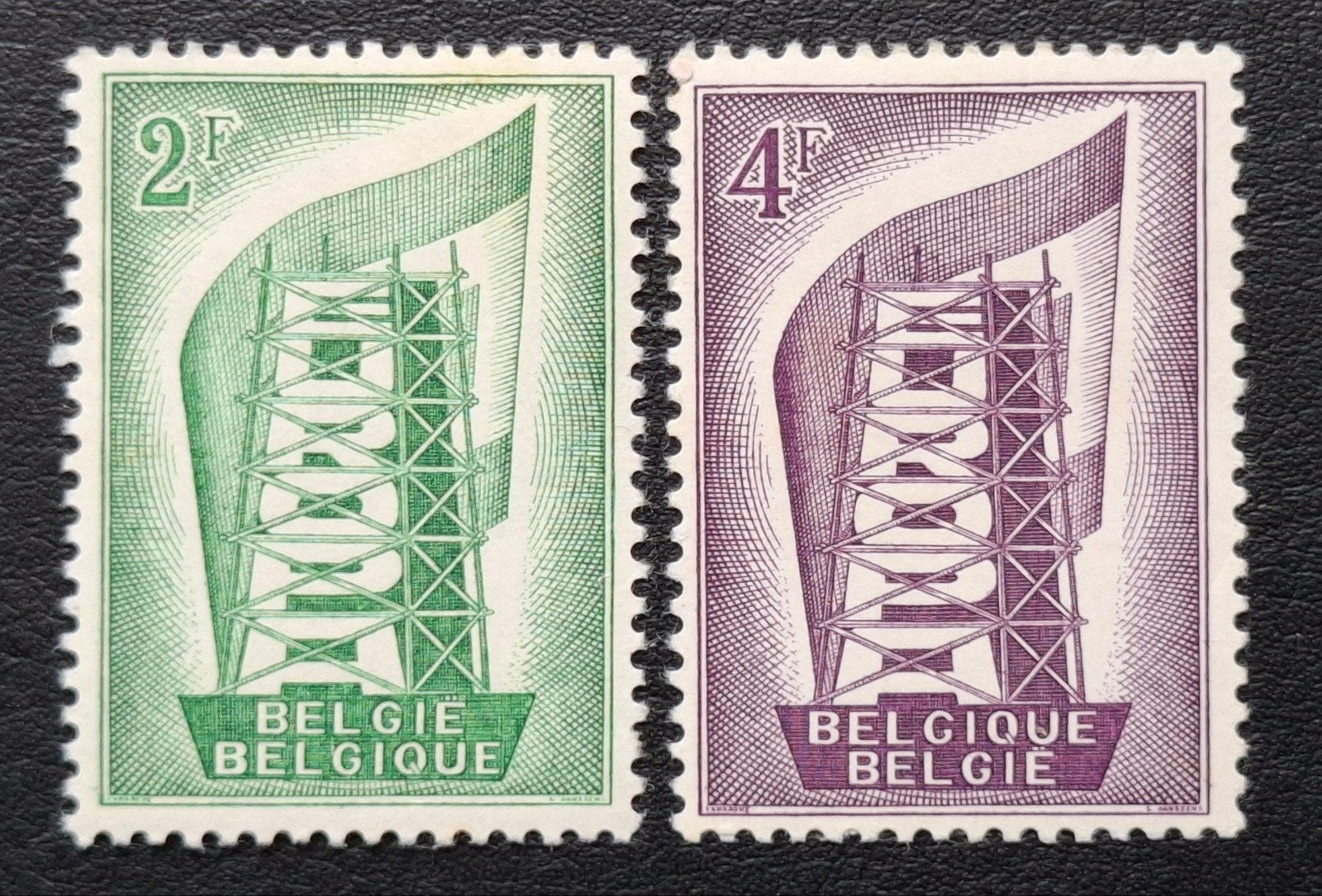 Belgique : COB 994/95 ** Europe 1956, Sans timbre, Neuf, Enlèvement ou Envoi, Gomme originale