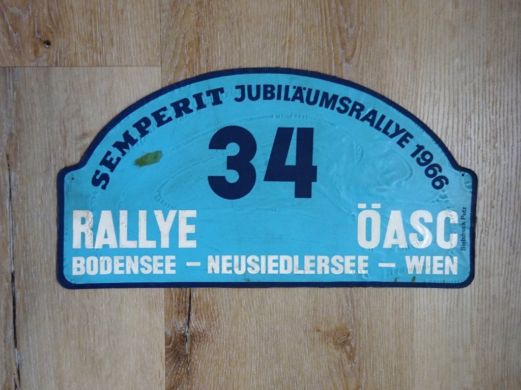 Rally plaat autorally Semperit 1966, Ophalen of Verzenden, Gebruikt, Auto's