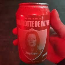 Blikje jupiler charlotte de witte, Verzamelen, Biermerken, Ophalen, Nieuw, Overige typen, Jupiler