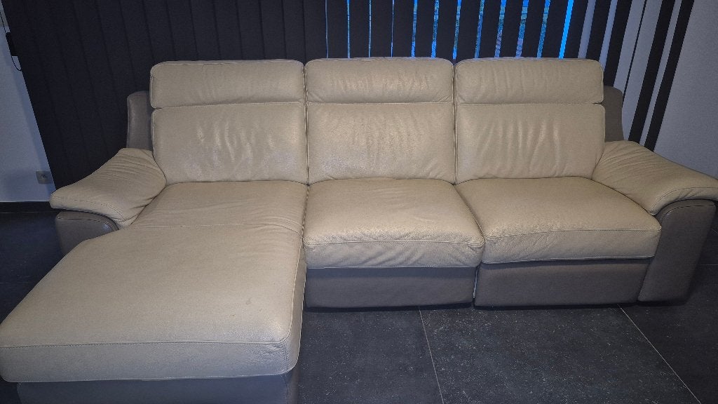 Sofa Chateau d'Ax en cuir, Maison & Meubles, Trois personnes, 250 à 300 cm, Banc d'angle, 125 à 150 cm