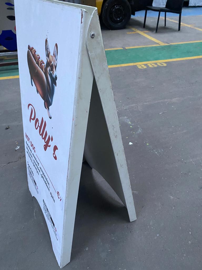 Reclame Menu stoep bord - klap bord, Ophalen
