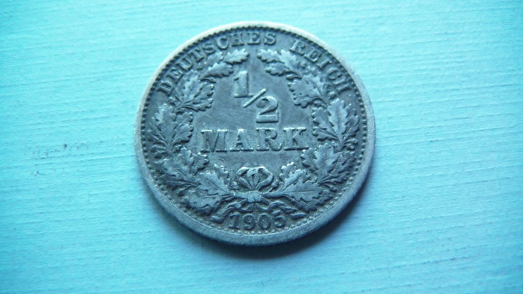 allemagne 1/2 mark 1905 F, Enlèvement, Allemagne