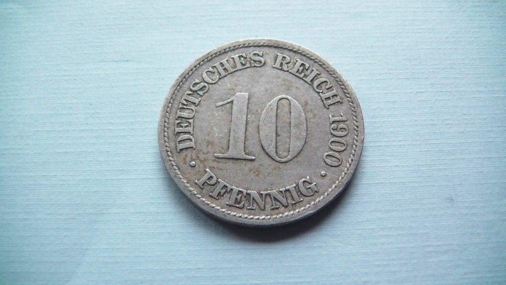 allemagne 10 pfennig 1900 F, Enlèvement, Allemagne