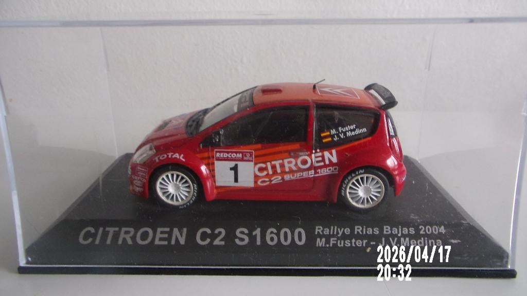 CITROËN C2 S1600.FUSTER-MEDINA 2004.IXO 1/43 IMPEC,VITRINE, Enlèvement ou Envoi, Comme neuf, Voiture, Autres marques