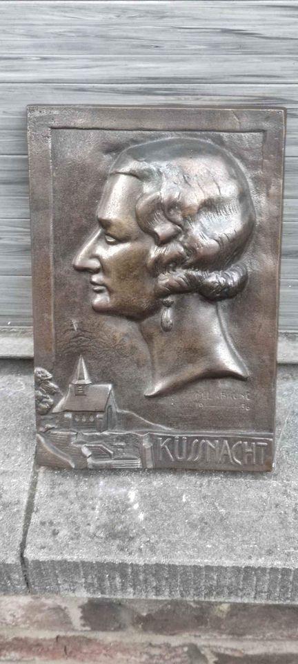 Plaque en bronze kussnacht signe m la brune 1936, Enlèvement ou Envoi, Bronze