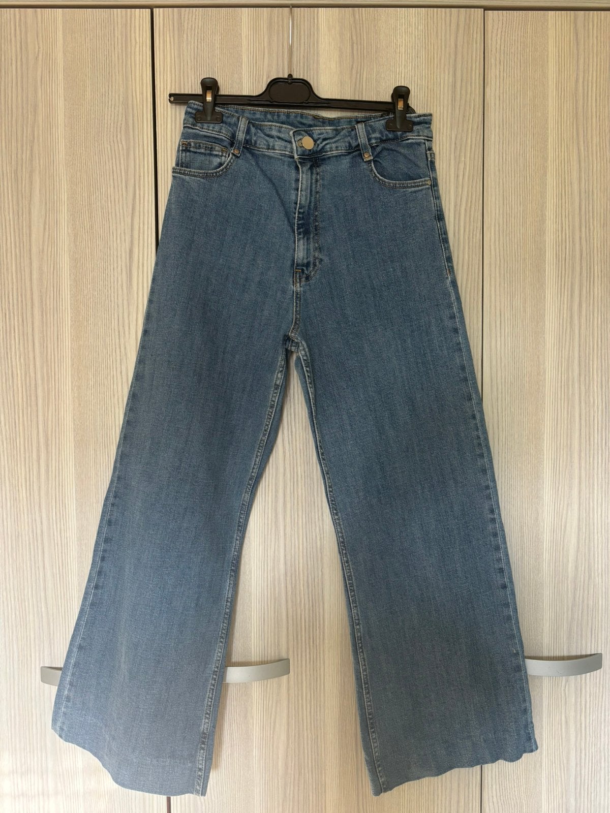 Wide leg jeansbroek, maat: 40, merk: Zara, kleur: blauw, Vêtements | Femmes, Jeans, Enlèvement, Porté, Bleu
