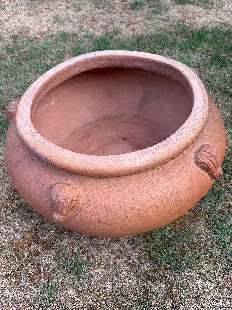 Hele Grote Sierlijke Terracotta Bloempot, Ophalen, 40 cm of meer, Rond, Zo goed als nieuw