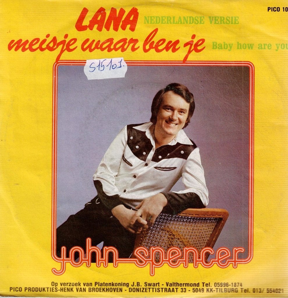 Vinyl, 7"  /  John Spencer – Lana, Enlèvement ou Envoi, 7 inch, Autres types