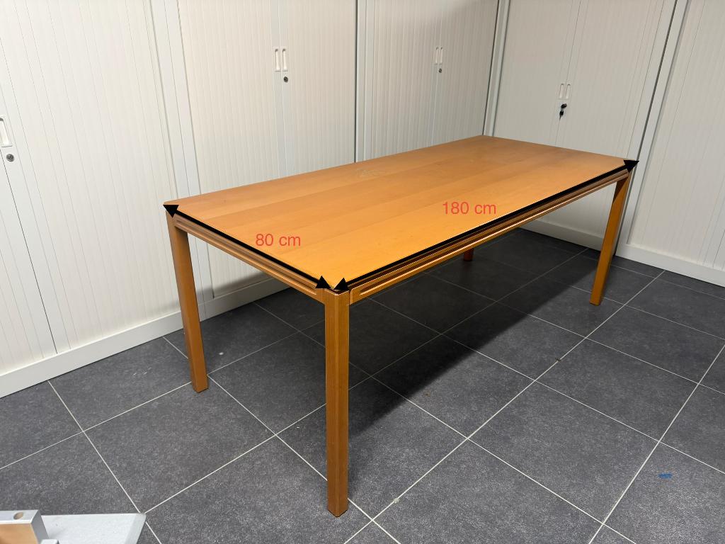 Vintage beukenhouten bureautafel van IKEA, 1992, 180 cm, Ophalen, Gebruikt, Hout, 180 cm