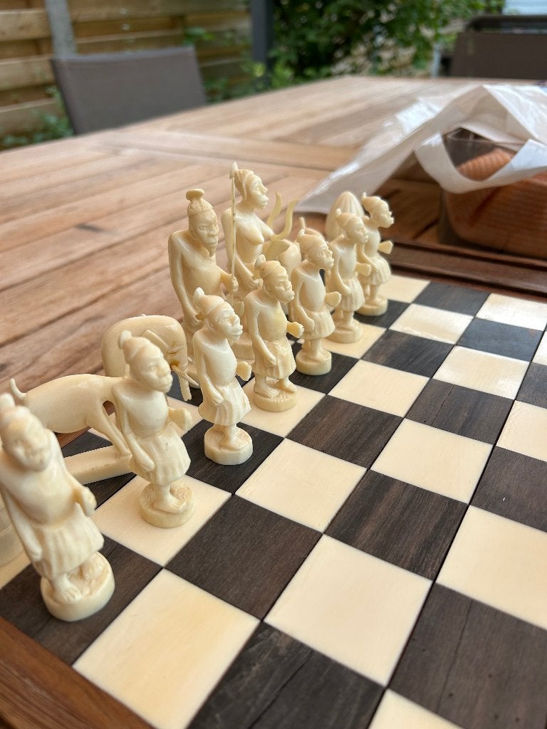 Schaakbord en dambord, Antiek en Kunst, Antiek | Speelgoed, Ophalen