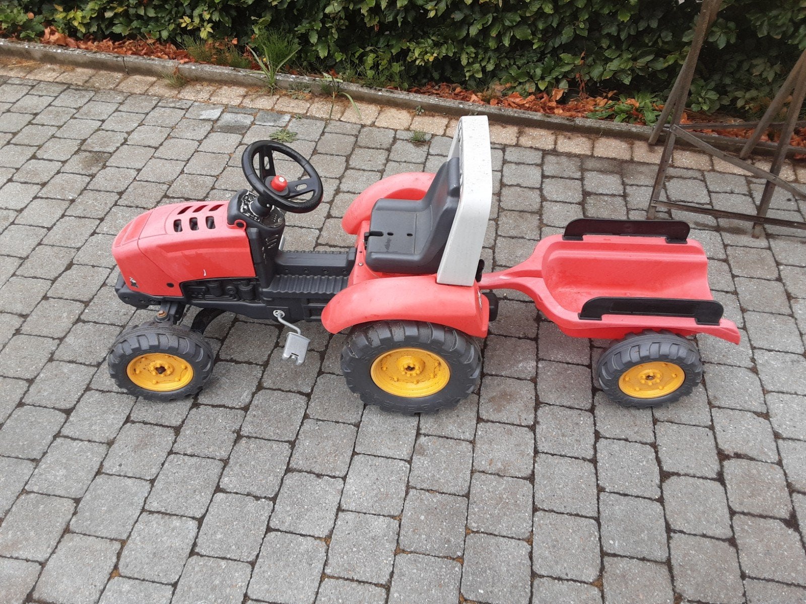 traptractor met aanhanger, Ophalen, Gebruikt