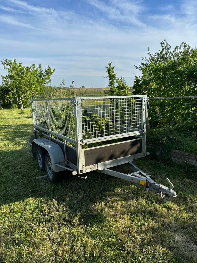 Remorque double essieux 750kg, Autos : Divers, Remorques, Enlèvement, Comme neuf
