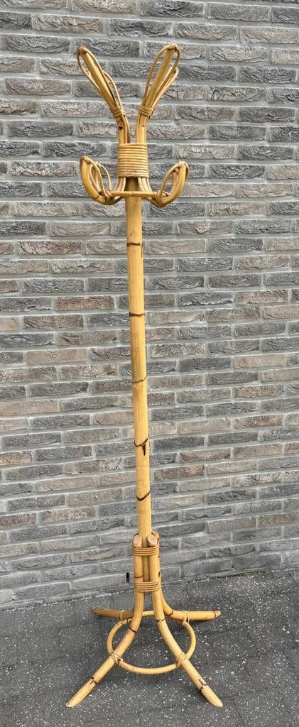 Vintage grote bamboe rotan kapstok, Huis en Inrichting, Woonaccessoires | Kapstokken, Ophalen, Zo goed als nieuw