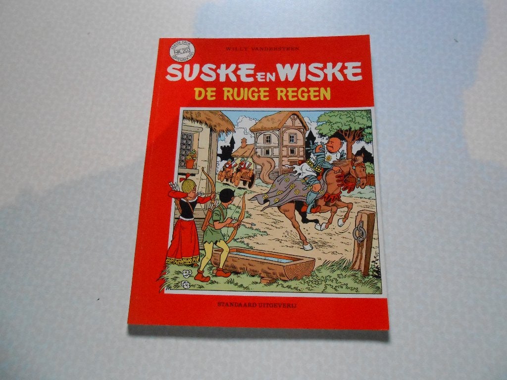 suske en wiske 203 De ruige regen 1985 1 ste druk., Boeken, Willy Vandersteen, Eén stripboek, Nieuw, Ophalen of Verzenden