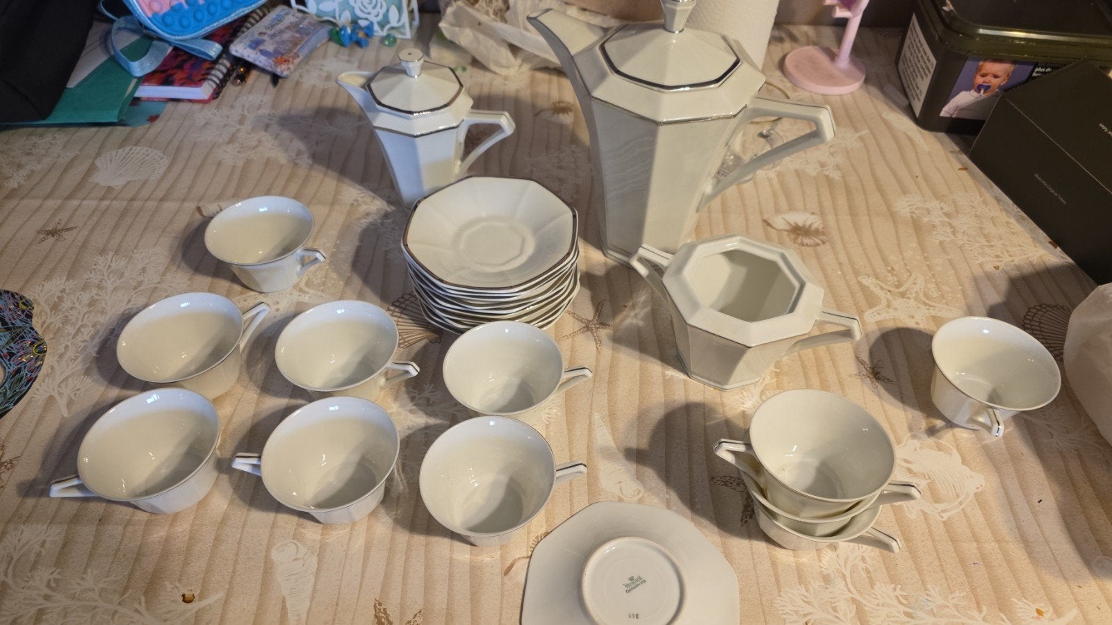 Magnifique service à café/thé vintage Victoria Czechoslovaki, Ophalen of Verzenden