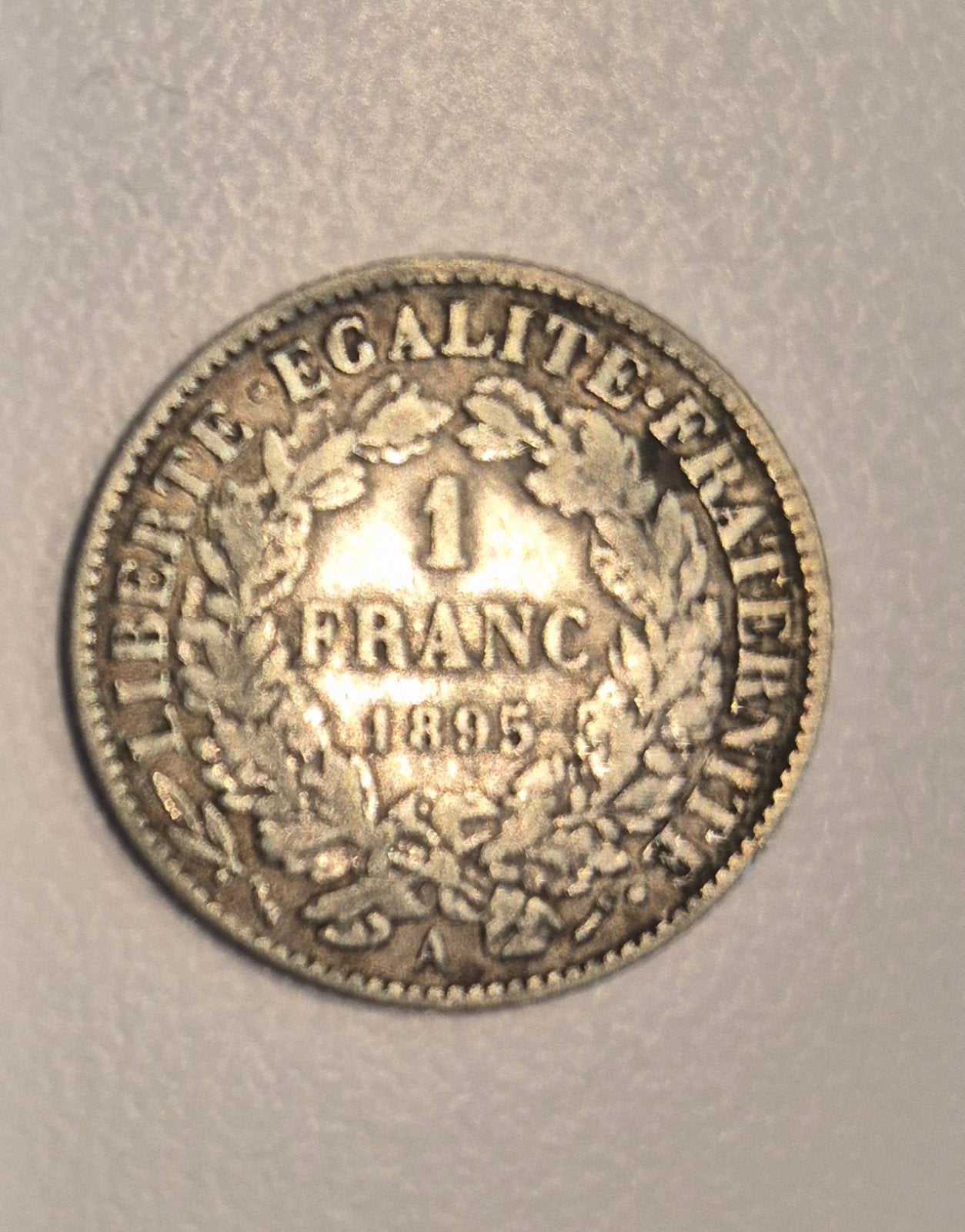 Frankrijk 1 franc 1895 zilver, Ophalen of Verzenden, Losse munt, Zilver