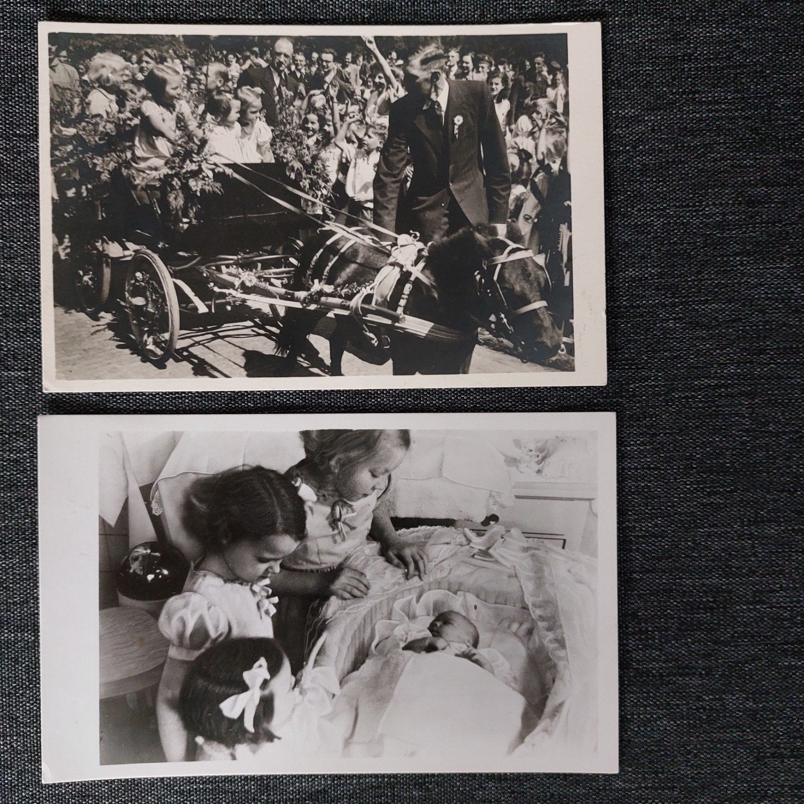 2 oude postkaarten : 3 prinsesjes van Nederland, Ophalen of Verzenden