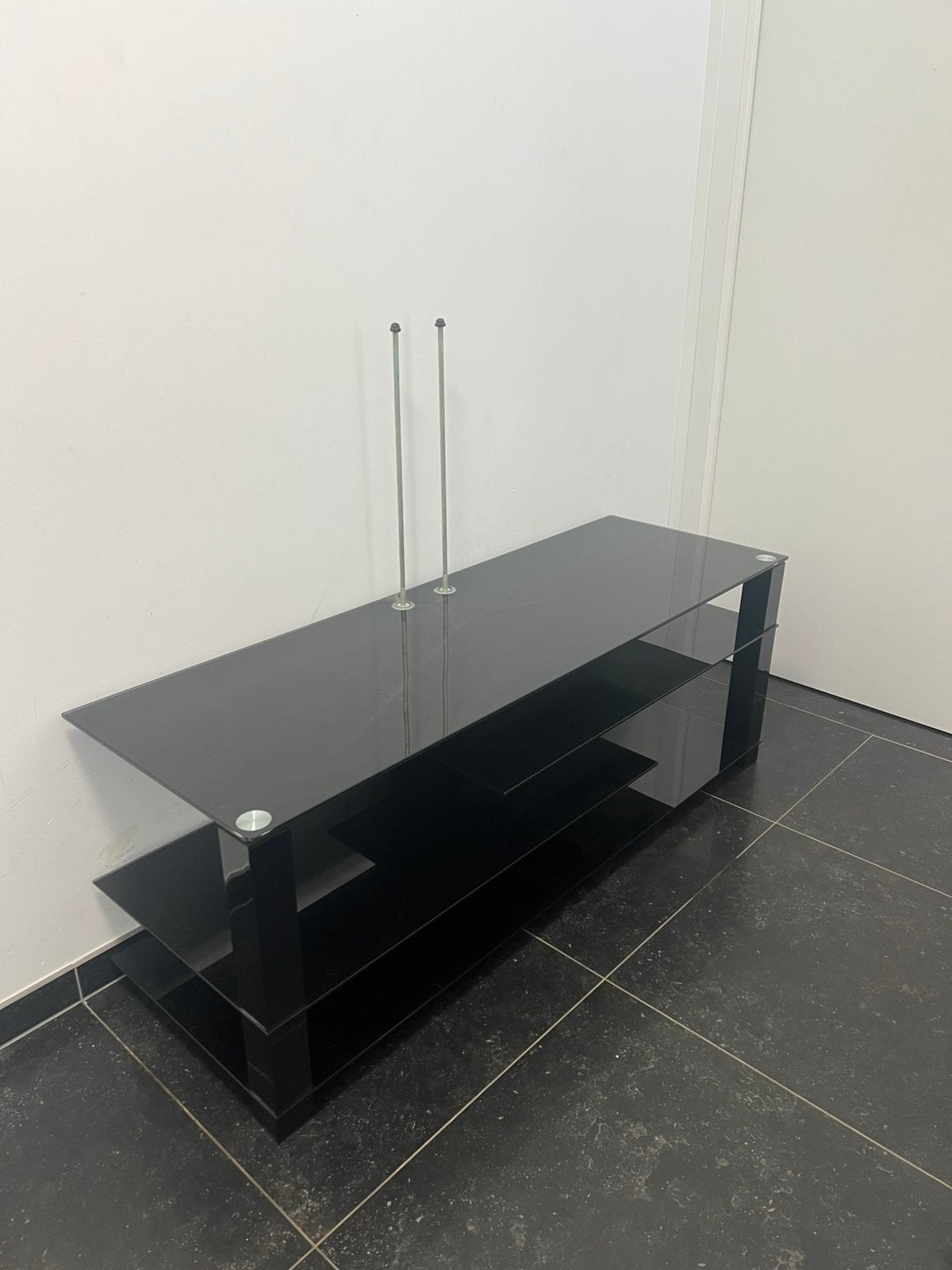 Tv kast zwart glas, Enlèvement, Comme neuf, Verre