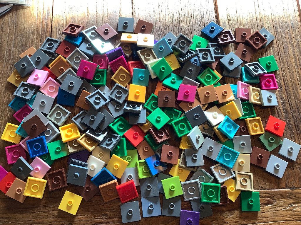 Lego plaatjes 2x2 met jumper 307 stuks / 529-7-3, Ophalen of Verzenden, Gebruikt, Losse stenen, Lego