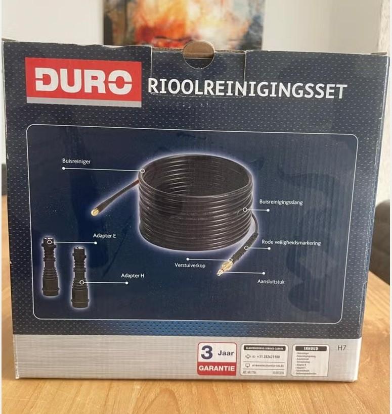 Duro RIOOLRAT rioolreinigingsset: 15m, 150bar hogedruk -NEW-, Tuin en Terras, Ophalen of Verzenden, Nieuw, Duro