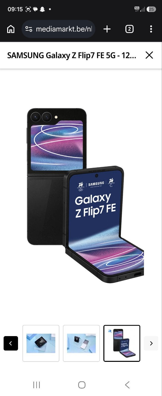 gsm galaxy flip7 fe 5g couleur noir, Télécoms, Enlèvement ou Envoi