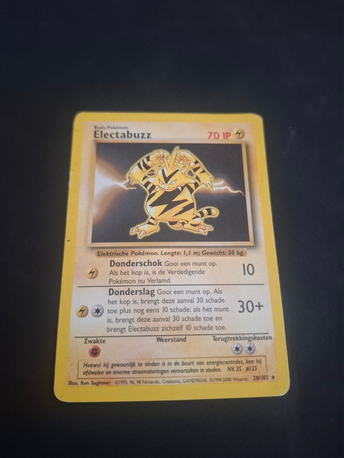 Pokémon Kaart Electabuzz 20/102 (Basis-Pokémon), Ophalen of Verzenden