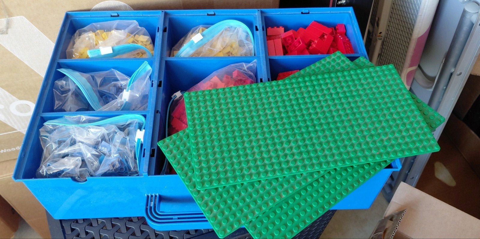 vintage 2 x legokoffer gevuld met legoblokken, Ophalen of Verzenden