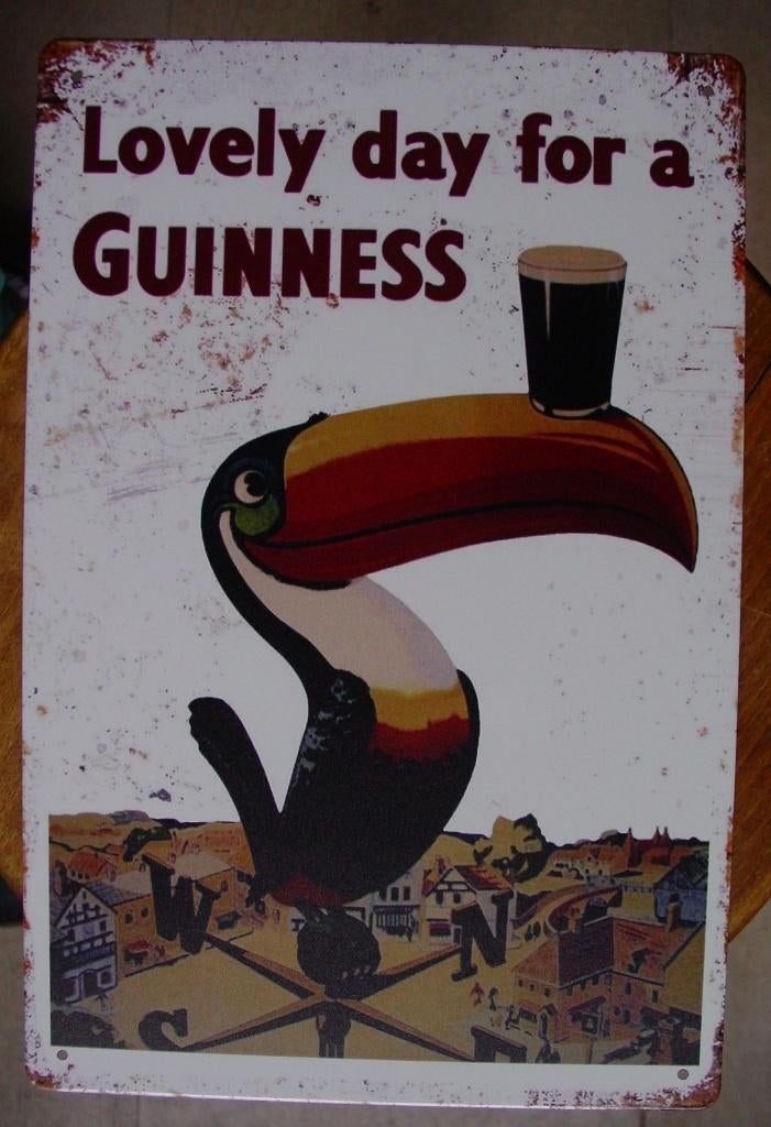 GUINNESS REKLAME -METAAL-, Verzamelen, Ophalen of Verzenden