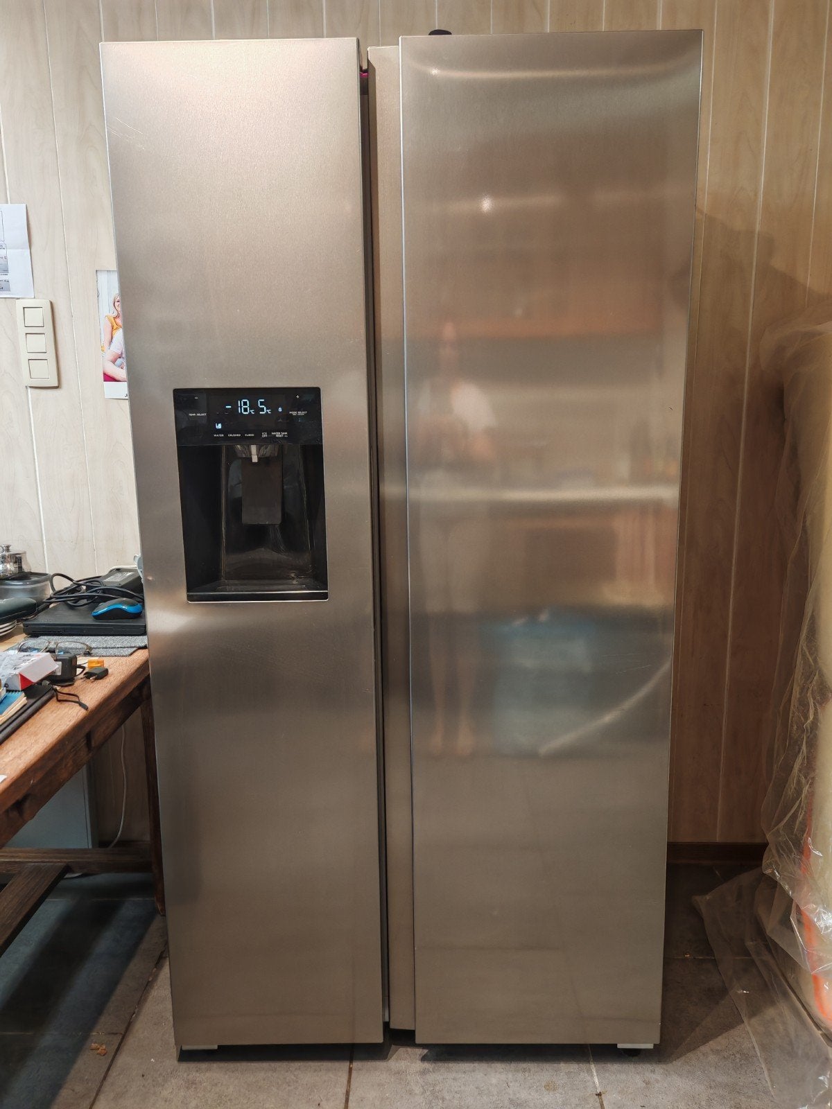 frigo américain encore sous garantie, Enlèvement, Comme neuf, Avec compartiment congélateur