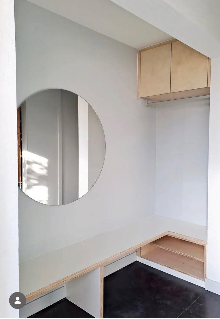 Ronde spiegel, Huis en Inrichting, Woonaccessoires | Spiegels, Ophalen, Rond, Zo goed als nieuw, 75 tot 100 cm