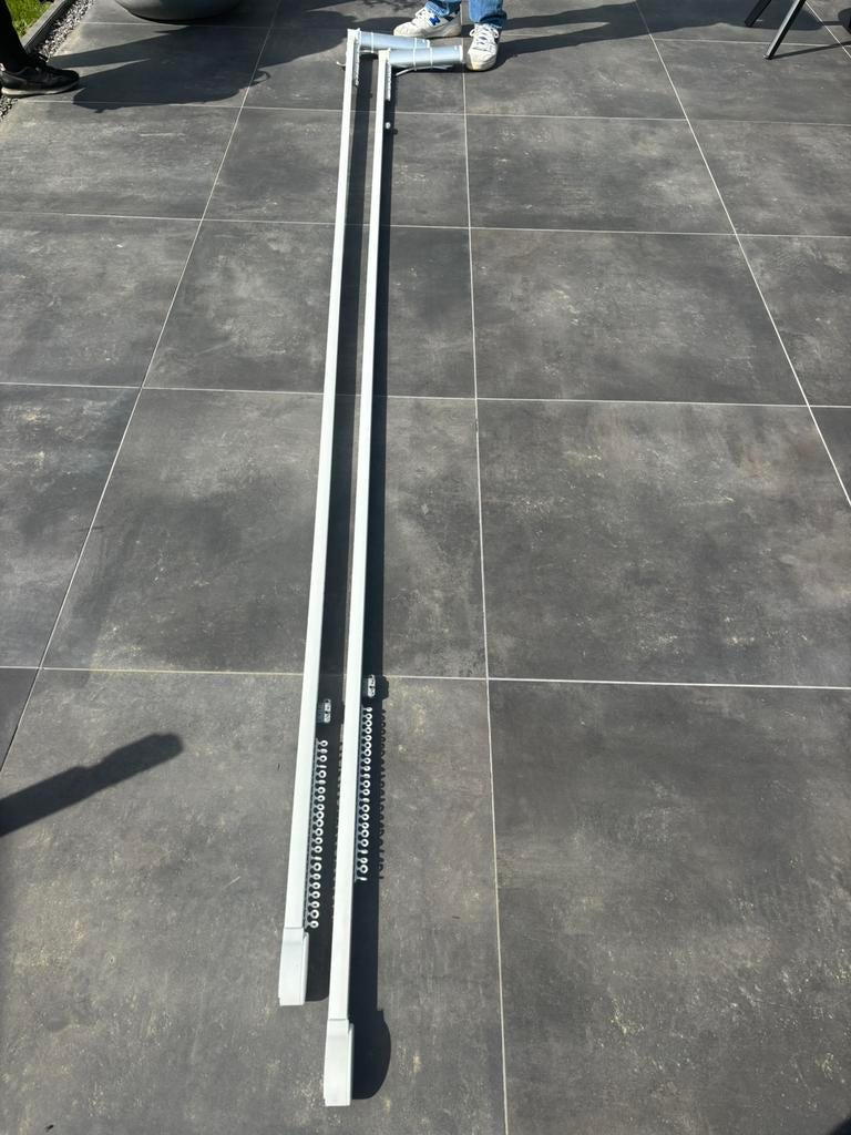 2x Somfy gordijn motor met rail, Ophalen, Zo goed als nieuw, Wit, 200 cm of meer
