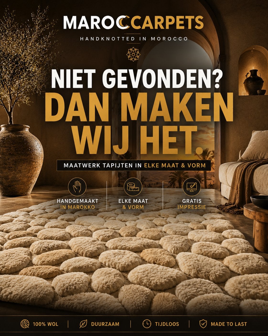 Luxe handgemaakte berbertspijten. Alle maten en kleuren, Maison & Meubles, Ameublement | Tapis & Moquettes, Neuf, 200 cm ou plus