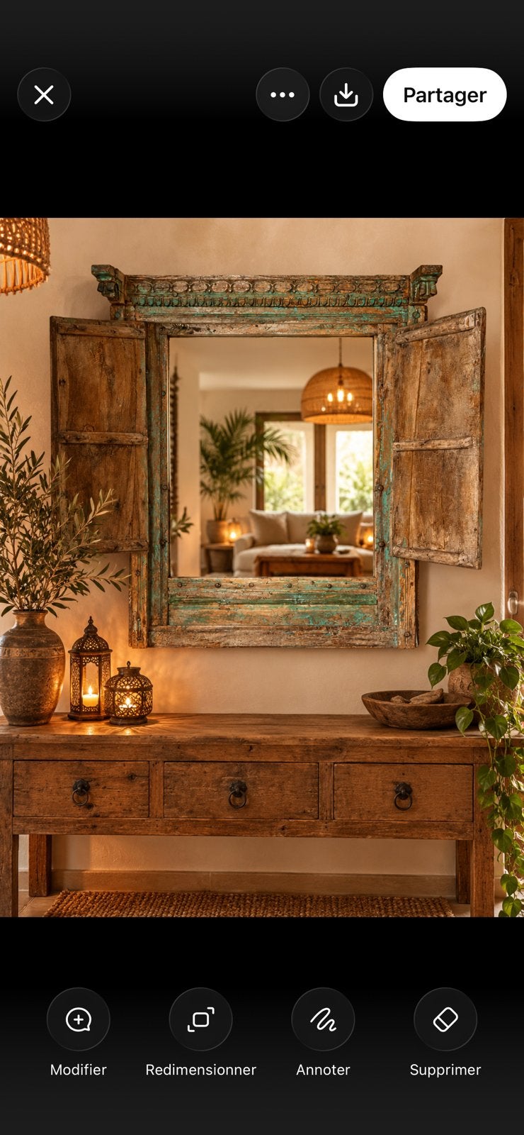 Miroir, Maison & Meubles, Enlèvement, Comme neuf