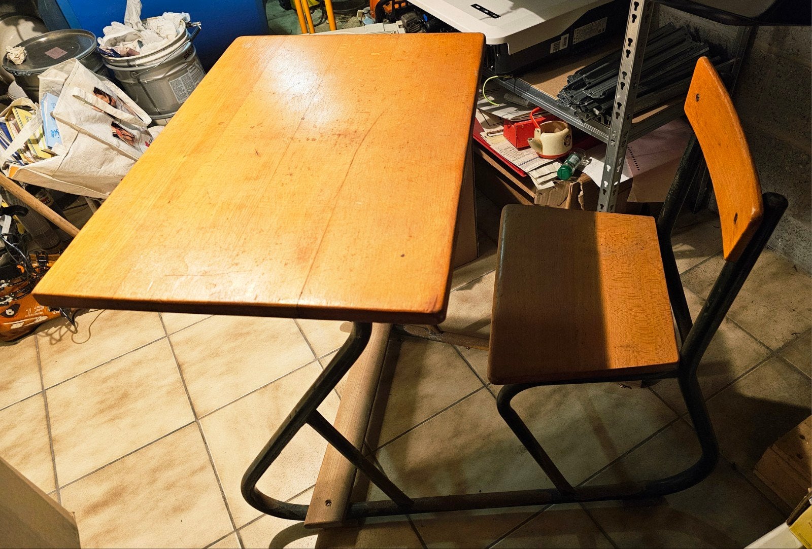 Vintage Lessenaar / Bureau, Vintage, Enlèvement, Utilisé